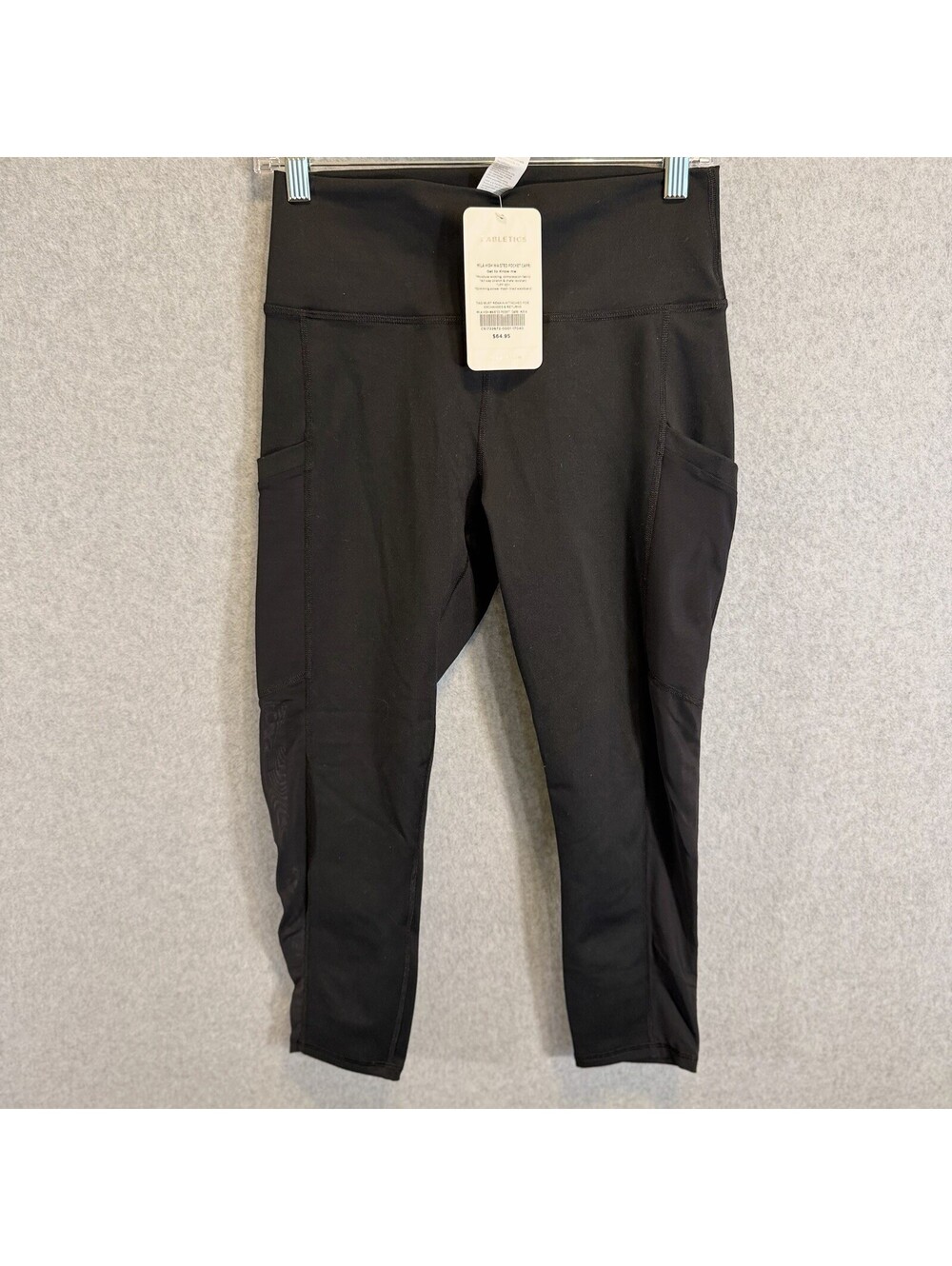 🔥NEW🔥Fabletics Mila PowerHold High-Waisted Pocket Capri’s Black Size M 6-8